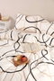 L'essentiel linge de maison Juego de Funda de Edredón Individual LineRondom - Cream